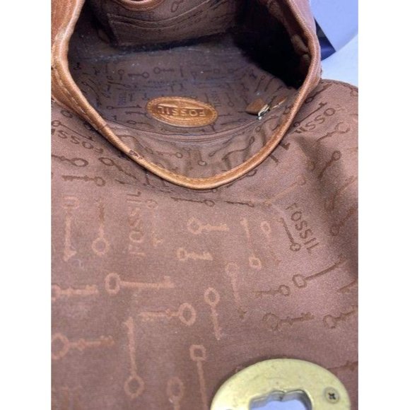 Fossil brown leather shoulder bag - Picture 9 of 12